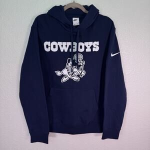 Nike Dallas Cowboys Hoodie Mens Medium NFL Football Retro Graphic Pullover NEW